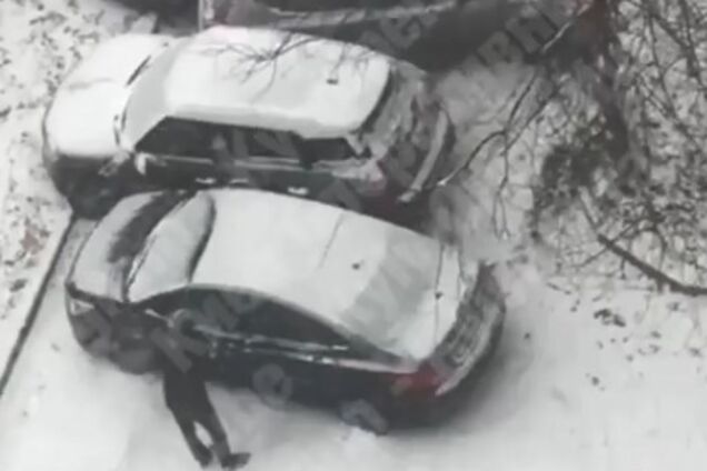 В Киеве произошло ДТП с 6 авто: момент аварии попал на видео