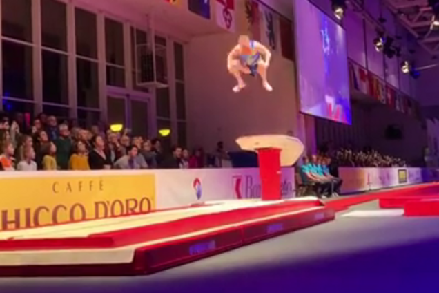 ''Л*йно трапляється'': відомий український гімнаст страшно приземлився після невдалого стрибка