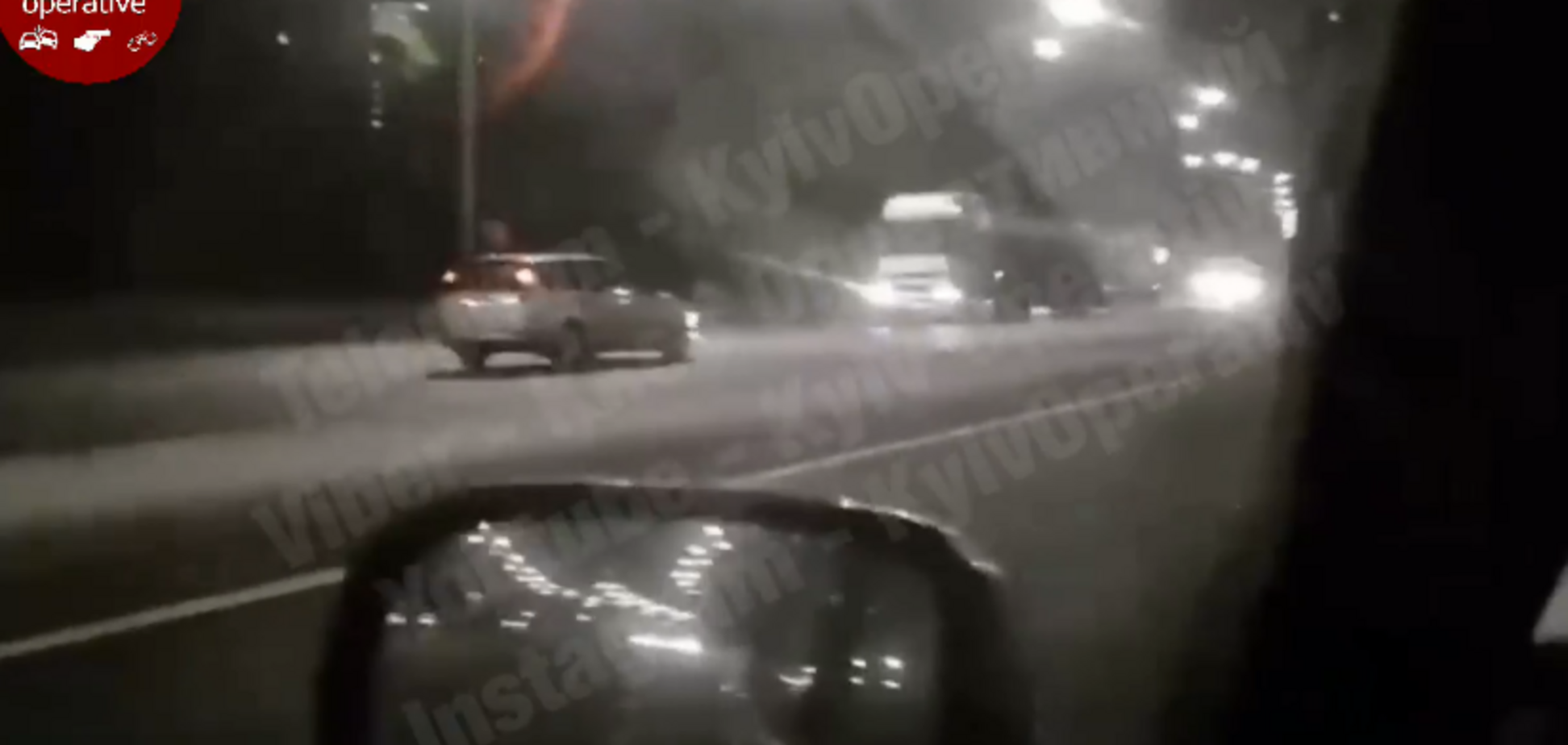 'Відчув себе безсмертним': у Києві зняли хвацького водія на зустрічній смузі
