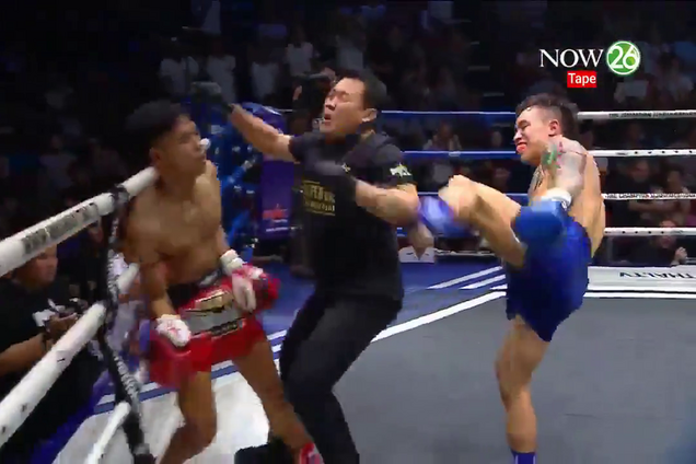 Боксер жорстким ударом відправив суддю в нокаут