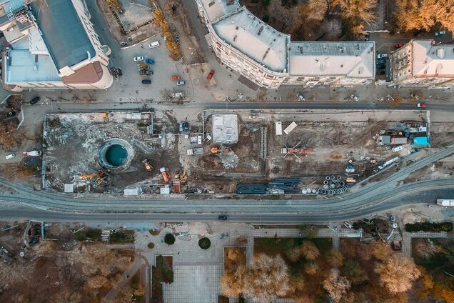 Строительство метро в Днепре: в сети появились яркие фото с высоты