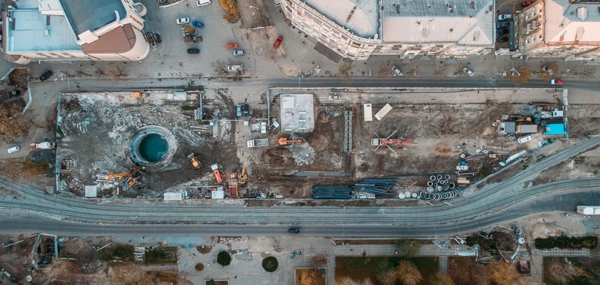 Строительство метро в Днепре: в сети появились яркие фото с высоты