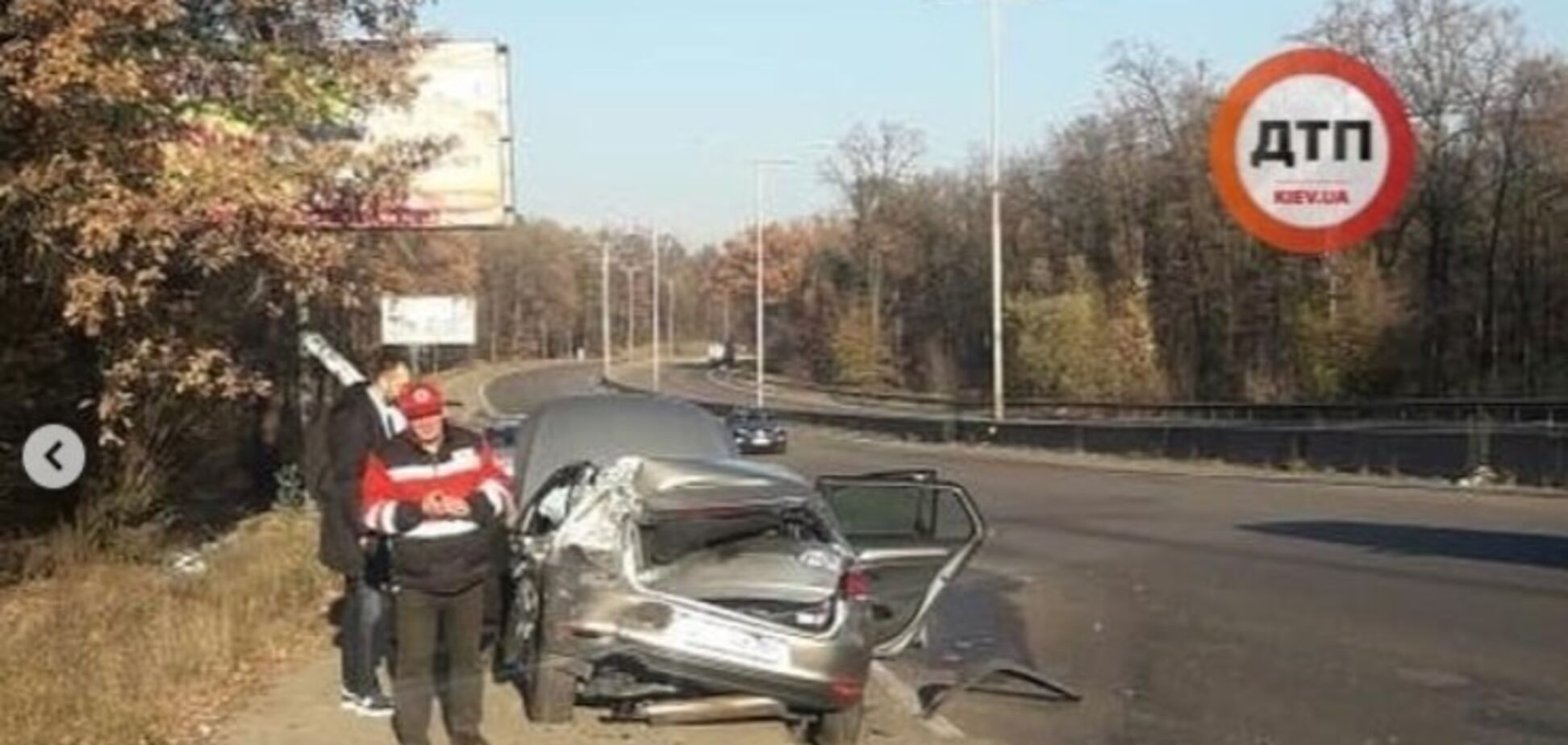 В авто Лещенко врезался грузовик: первые фото с места ДТП
