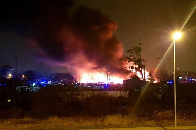 Гигантский пожар в Польше: фото и видео огненного ада