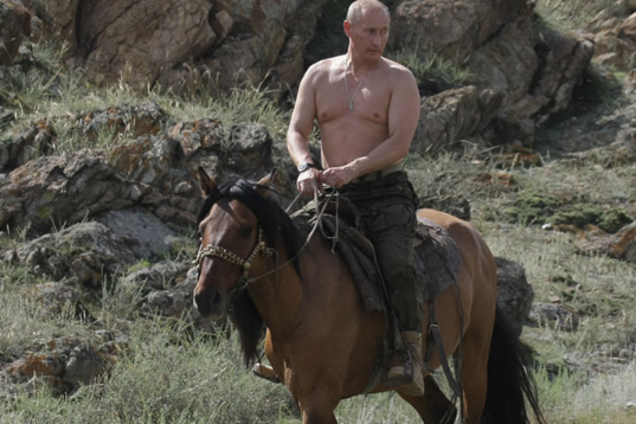 З голим торсом на олені: на светрі Amazon побачили напівголого Путіна