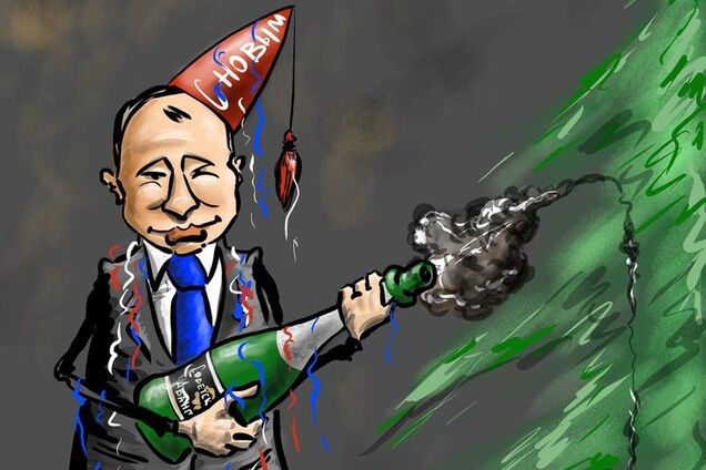 Расстрелянный Новый год: Путина высмеяли в карикатуре