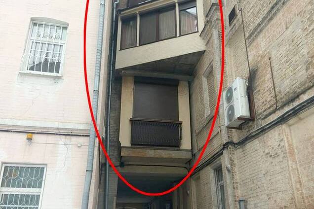 'Талантливо!' Жителей удивил изуродованный балкон в Киеве