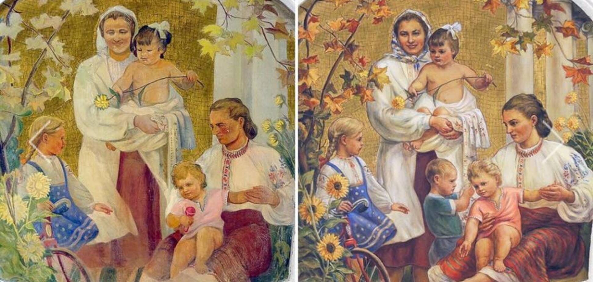 'Путин в детстве?' В московском метро нашли еще одну странную фреску