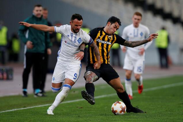 В матче 'Динамо' - АЕК установлен исторический рекорд Лиги Европы