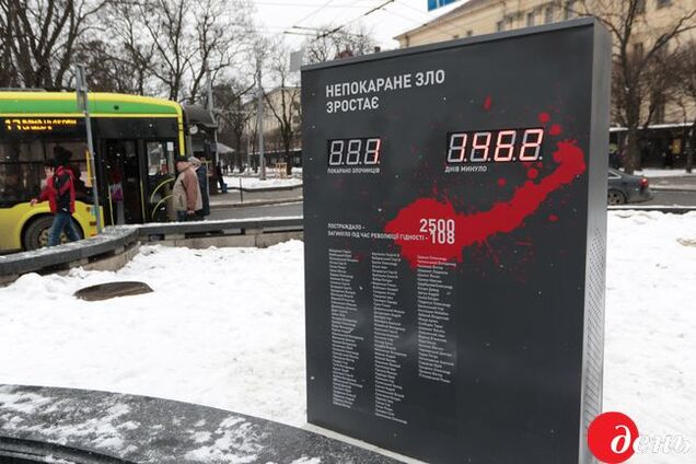 В Україні з'явилося табло, що рахує покараних за злочини проти Майдану
