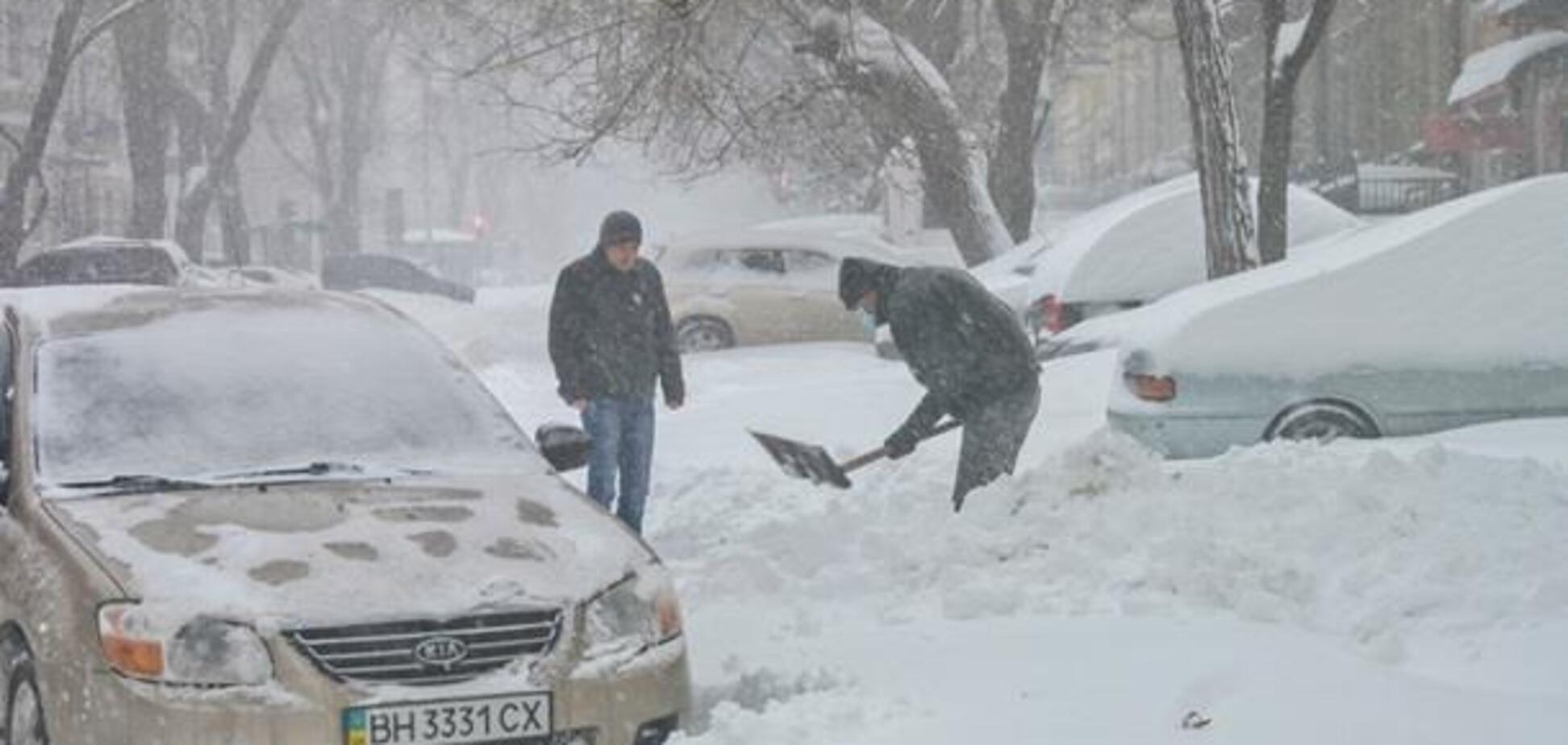 Снегопад в Украине