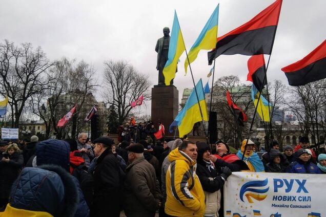 В Киеве прошло вече сторонников Саакашвили: все подробности