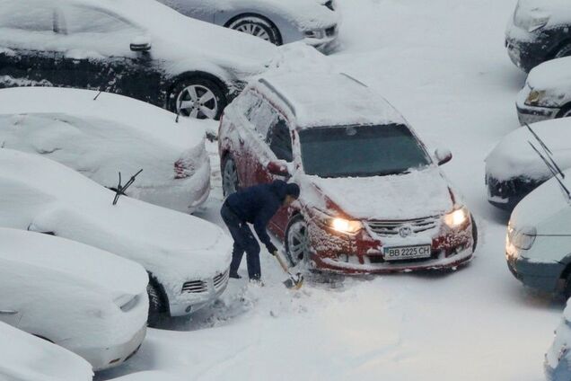 Снегопад в Киеве