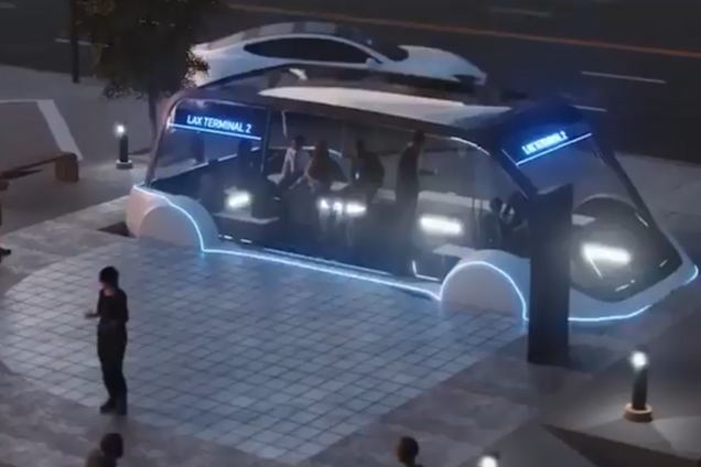 Маск показал беспилотный электробус для тоннелей