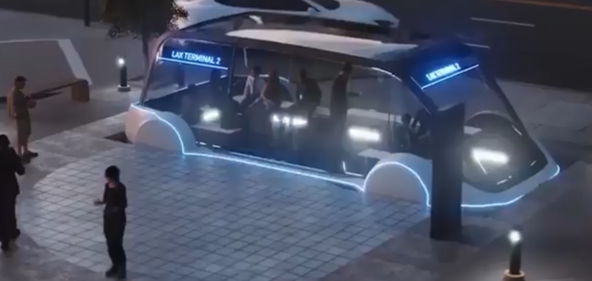 Маск показал беспилотный электробус для тоннелей