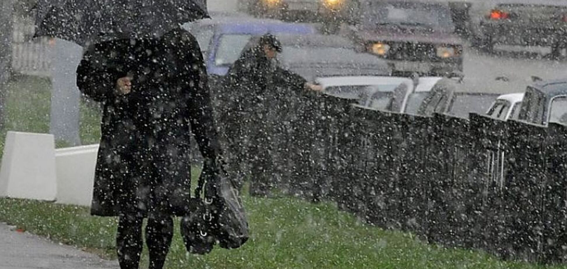 Мокрый снег в Украине