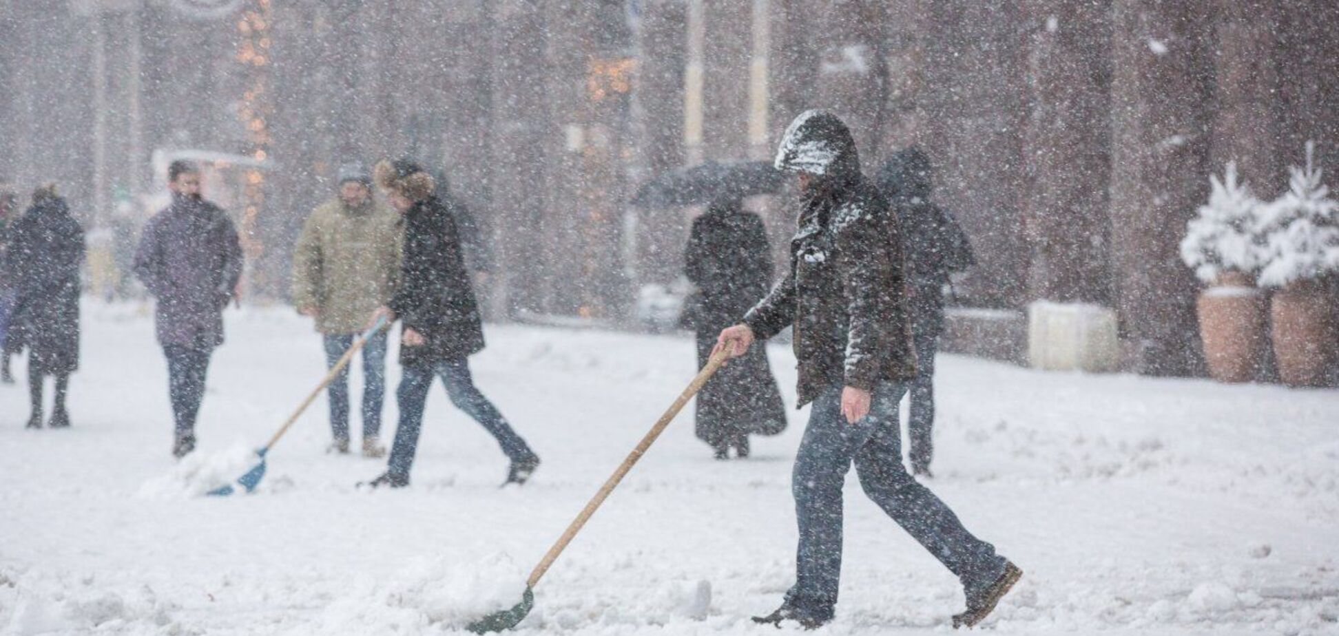 Снегопад в Украине