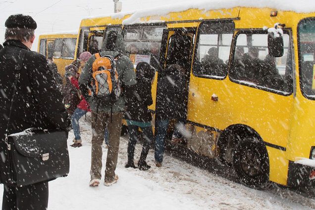 Снегопад в Украине