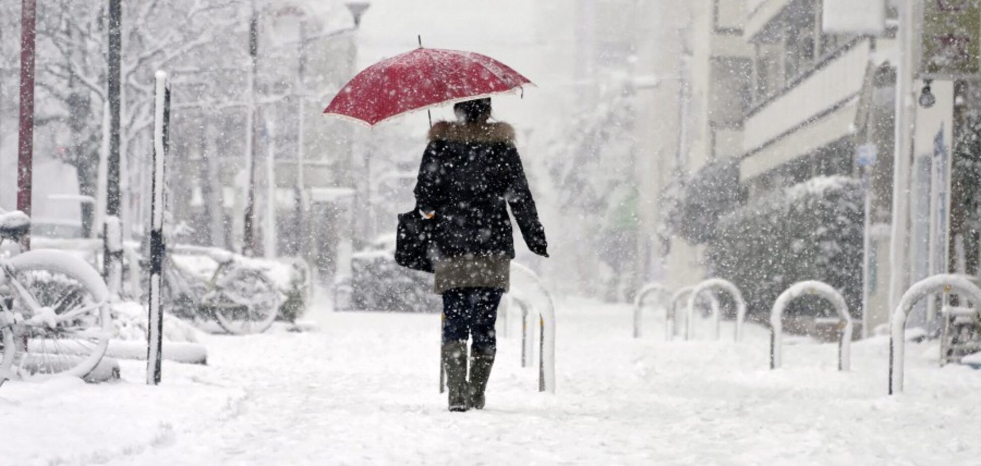 Снегопад в Украине