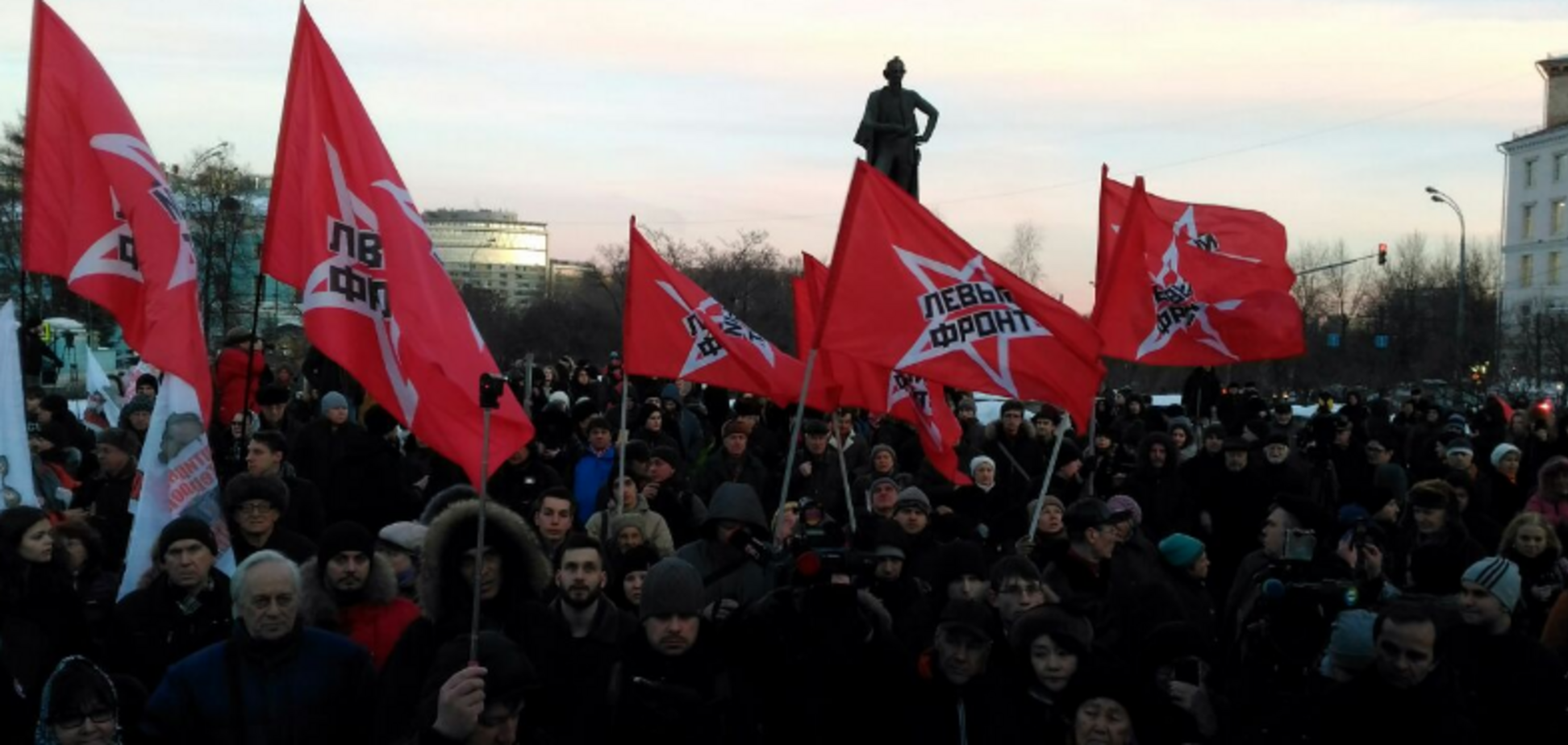 В Москве собрался полутысячный митинг несогласных с победой Путина