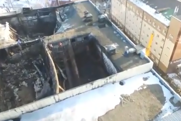 Моторошна пожежа в Кемерово: з'явилося відео масштабних руйнувань