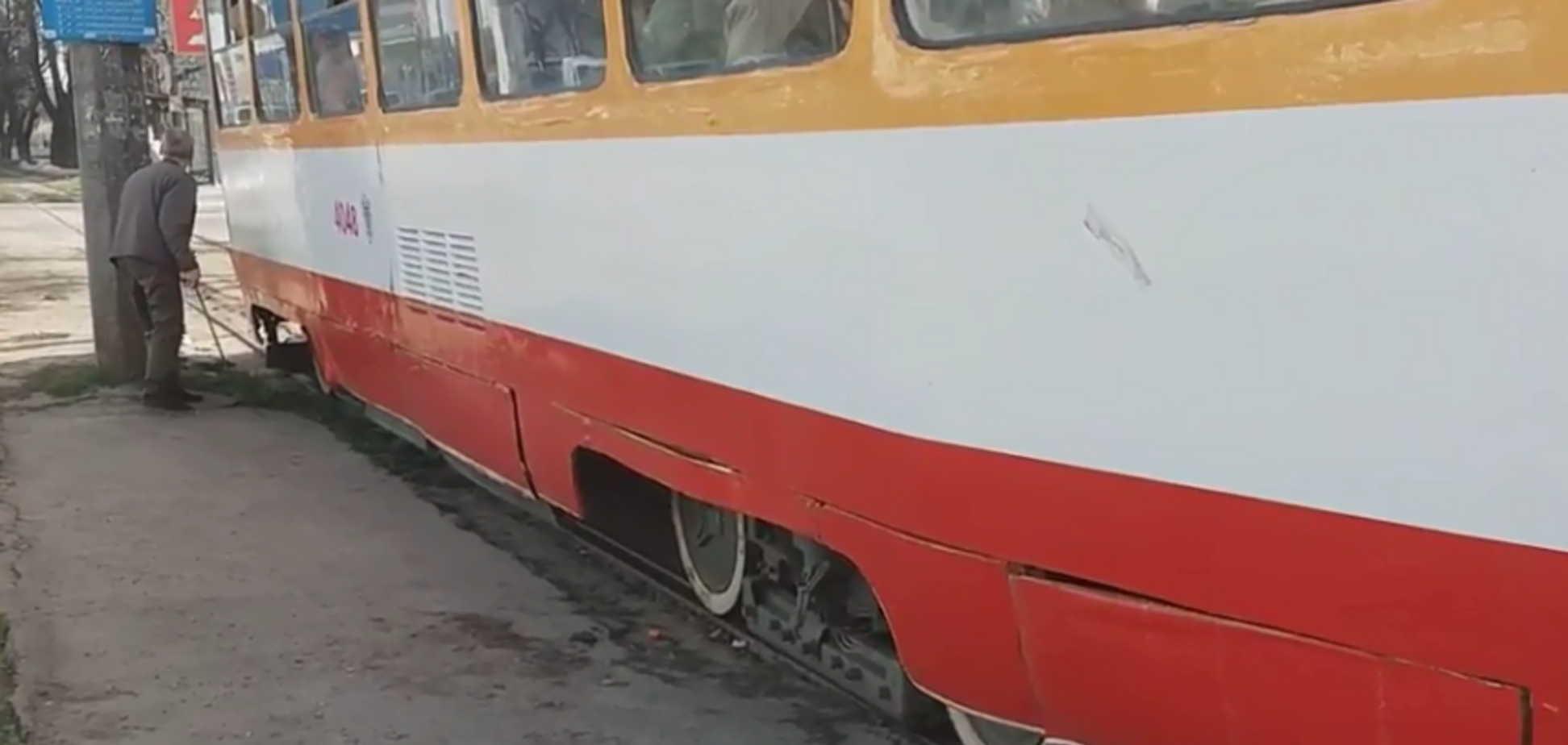 В Одессе задымился трамвай с пассажирами