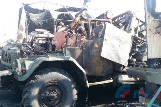 Под Луганском взлетела на воздух армада техники террористов