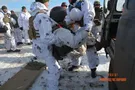 Имитация эвакуации бойца в АТО