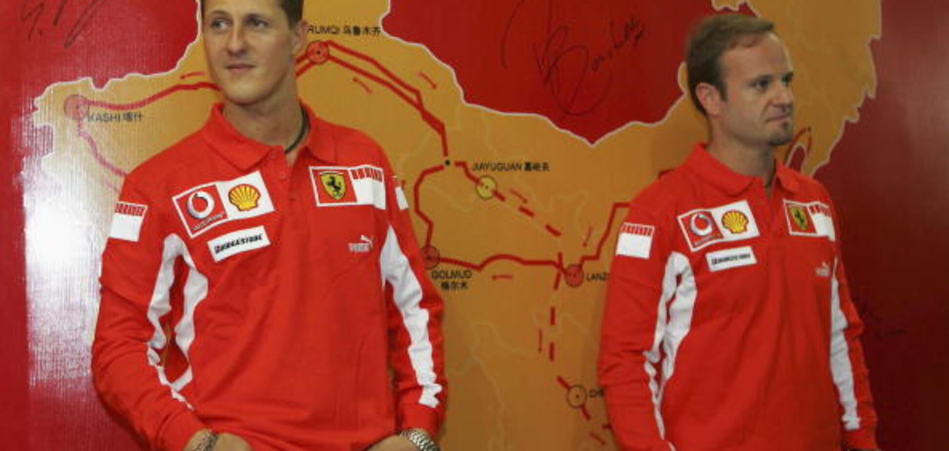 Баррикелло попытался прорваться к парализованному Шумахеру