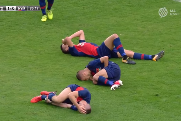 Угорські футболісти влаштували найбезглуздішу симуляцію року