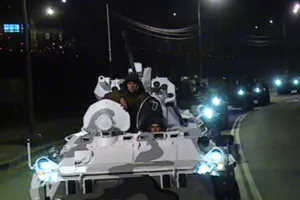 В Москву согнали военную технику