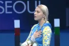 "Гордость Украины!" Харлан патриотично исполнила гимн после завоевания "золота" в Сеуле: яркое видео