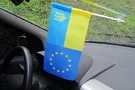автомобіль, прапор Україна - ЄС