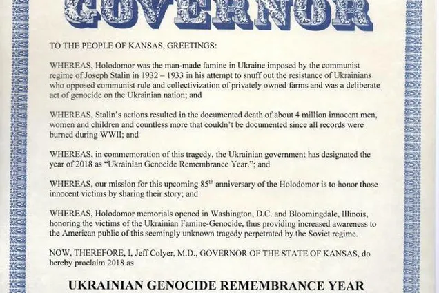 Геноцид Сталина: 10-й штат США признал Голодомор в Украине