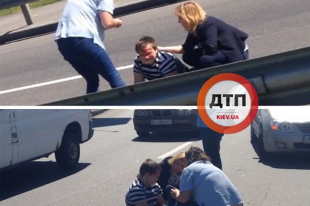 В Киеве водитель сбил ребенка на 'зебре' и скрылся: первое видео с места ДТП