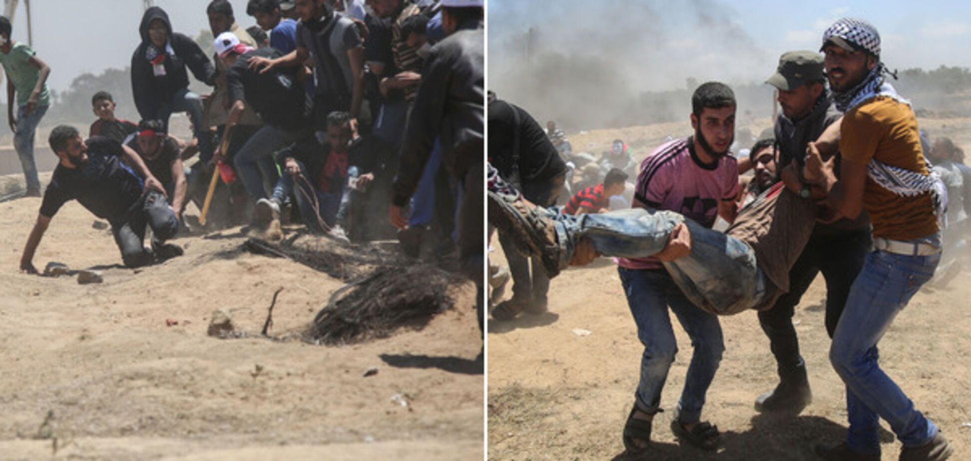 Зіткнення в секторі Газа: десятки загиблих, тисячі поранених