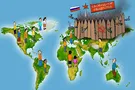 Россия, карта мира, СССР