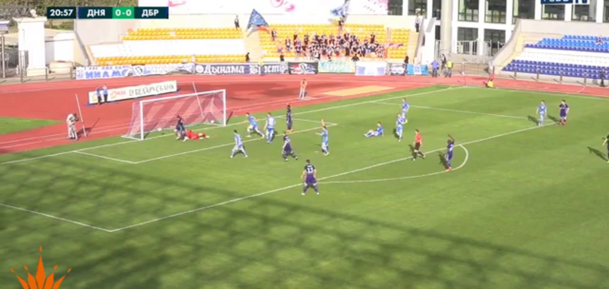 Милевский забил крутой 'таранный' гол в Кубке Беларуси