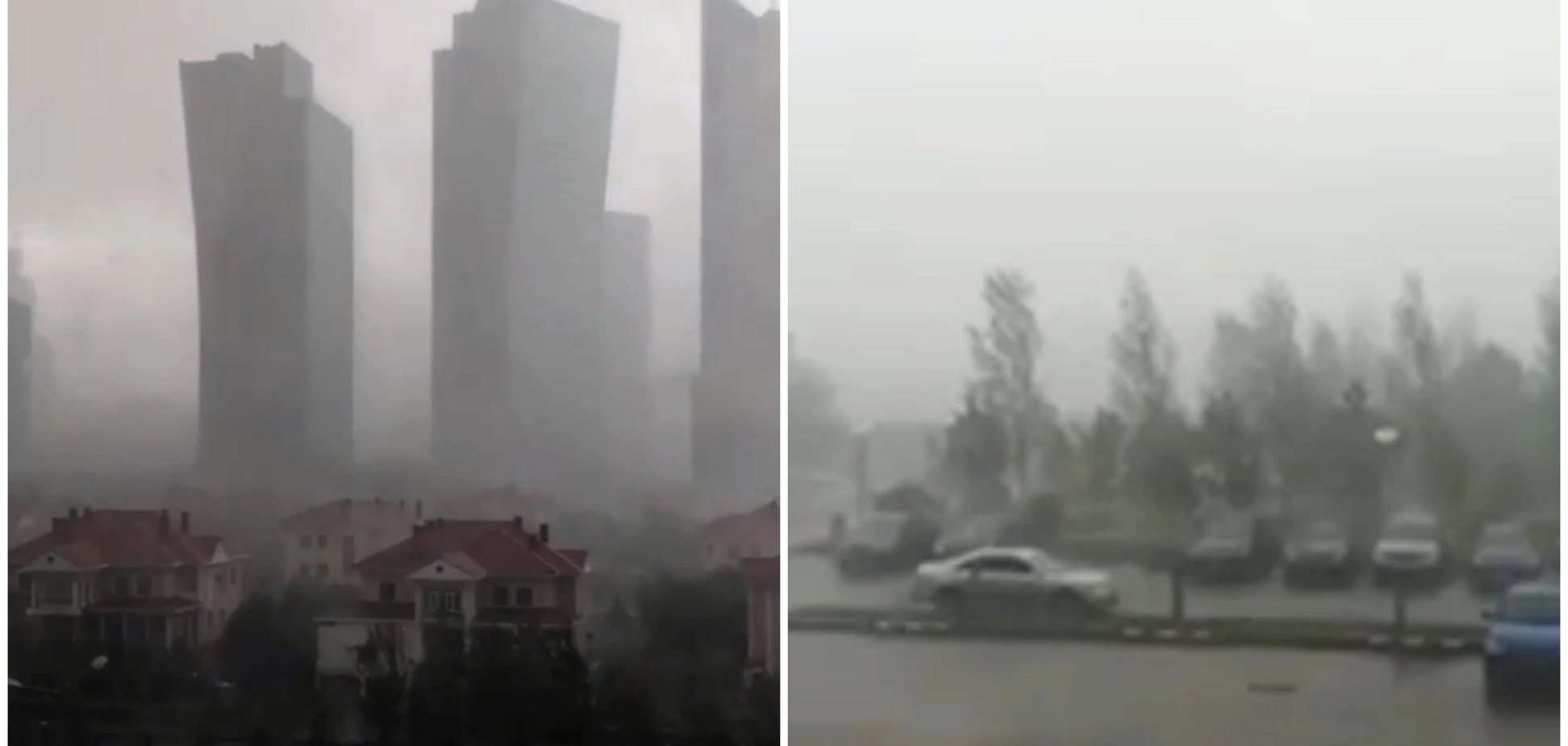 Апокалипсис наступает: в Астане разбушевался мощный ураган. Фото и видео
