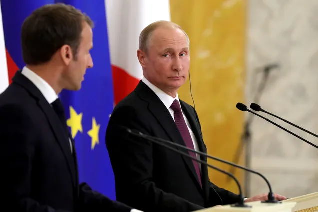Переговоры Путина и Макрона