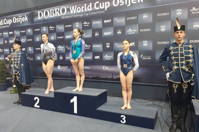 Українська гімнастка взяла три 'золота' на Кубку світу