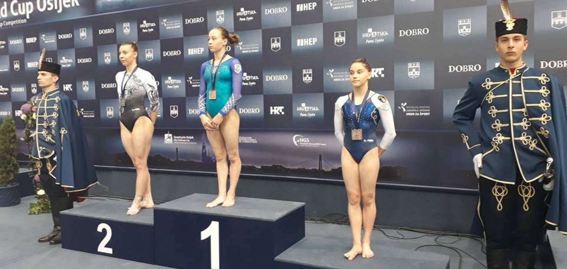 Украинская гимнастка взяла три 'золота' на Кубке мира