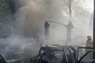 В Киеве масштабный пожар уничтожил более 50 автомобилей