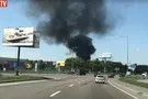 Масштабный пожар на штрафплощадке в Киеве: появилось эксклюзивное видео