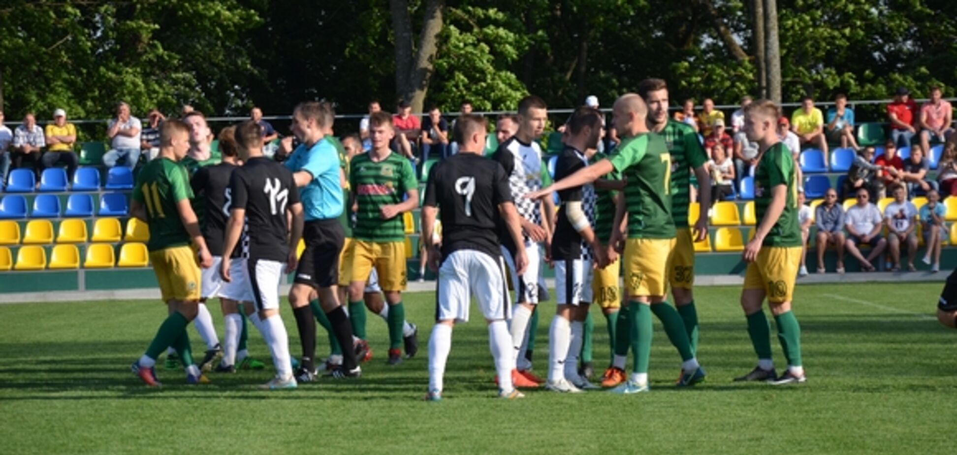 Українського арбітра ледь не побив натовп уболівальників: відеофакт