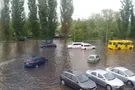 Черкассы "ушли под воду" из-за сильного ливня