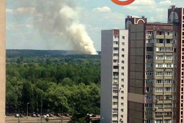 У Києві масштабна пожежа: загорілася лісопаркова зона