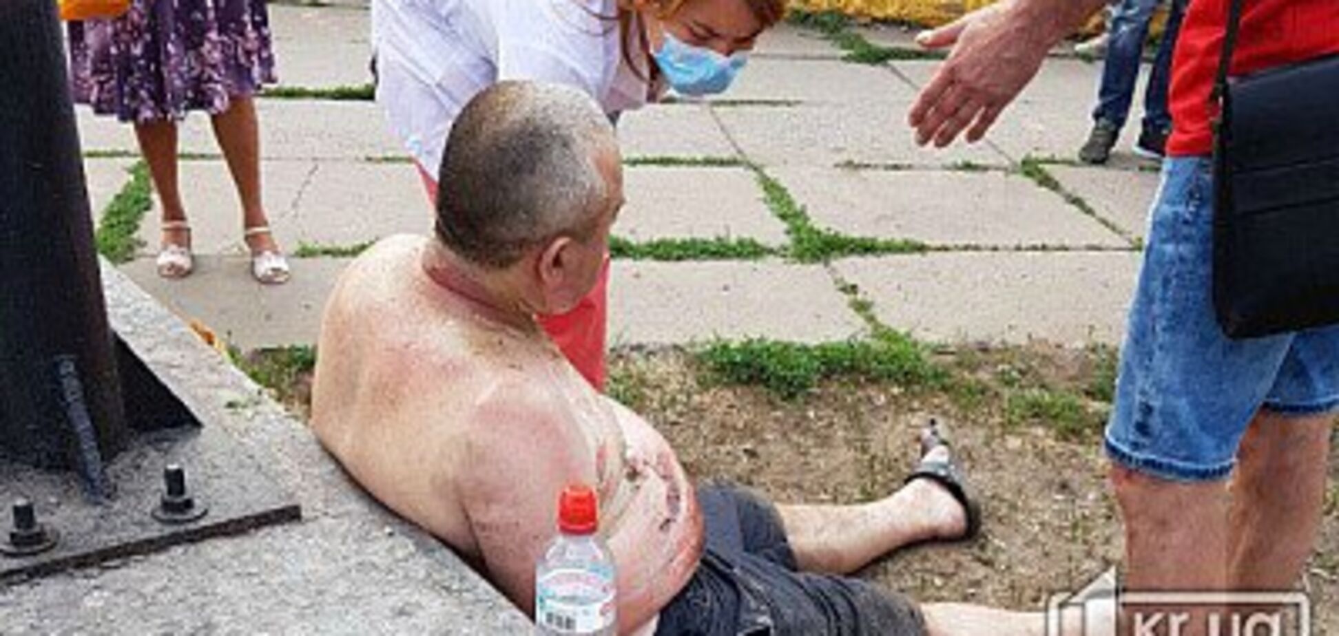 Ветеран АТО спробував спалити себе в центрі міста: опубліковані фото