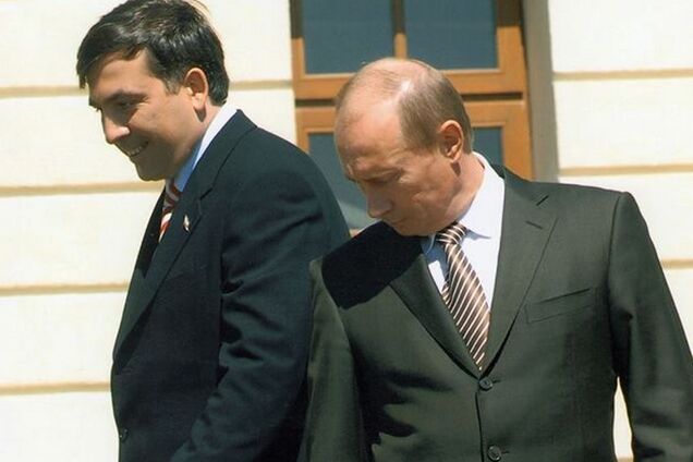 Владимир Путин и Михеил Саакашвили