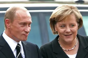 Владимир Путин и Ангела Меркель
